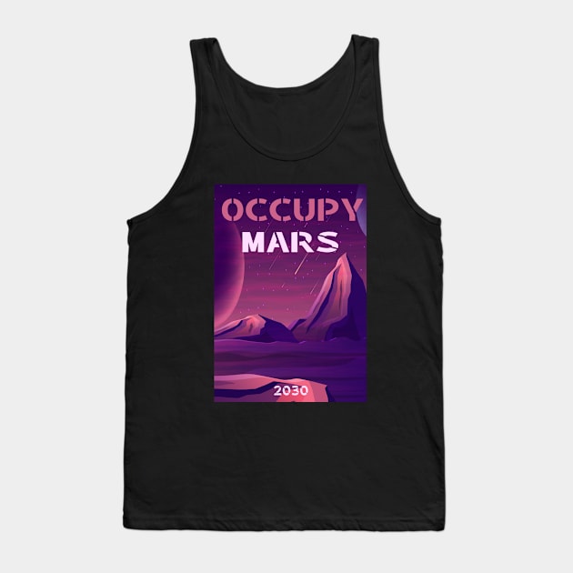 OCCUPY MARS PLANET Tank Top by kevenwal